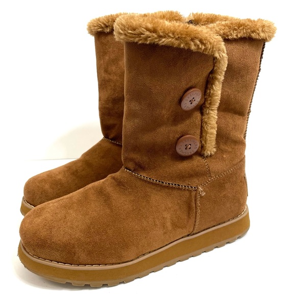 Skechers Shoes - Sketchers Keepsakes Sole Seeker Faux Fur Boots in Chestnut Size 7